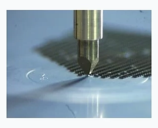 Process camera view of diamond tool
