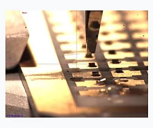 Process camera view of wire bonding